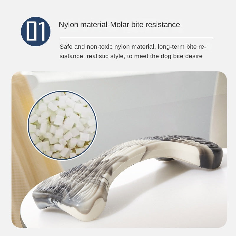 Special For Bite Resistant Dental Cleaning Molar Bone Chew Bacon Flavor Simulation Bone Dog Bite Toy Chew Toy