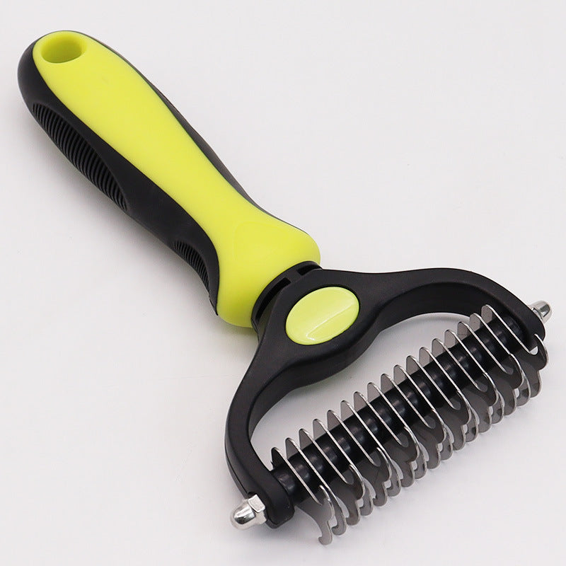 Amazon's Best-selling Pet Double-sided Knotting Comb Artifact Dog Cat Knotting Knife Rake Comb Grooming Comb Supplies