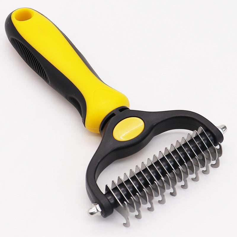 Amazon's Best-selling Pet Double-sided Knotting Comb Artifact Dog Cat Knotting Knife Rake Comb Grooming Comb Supplies