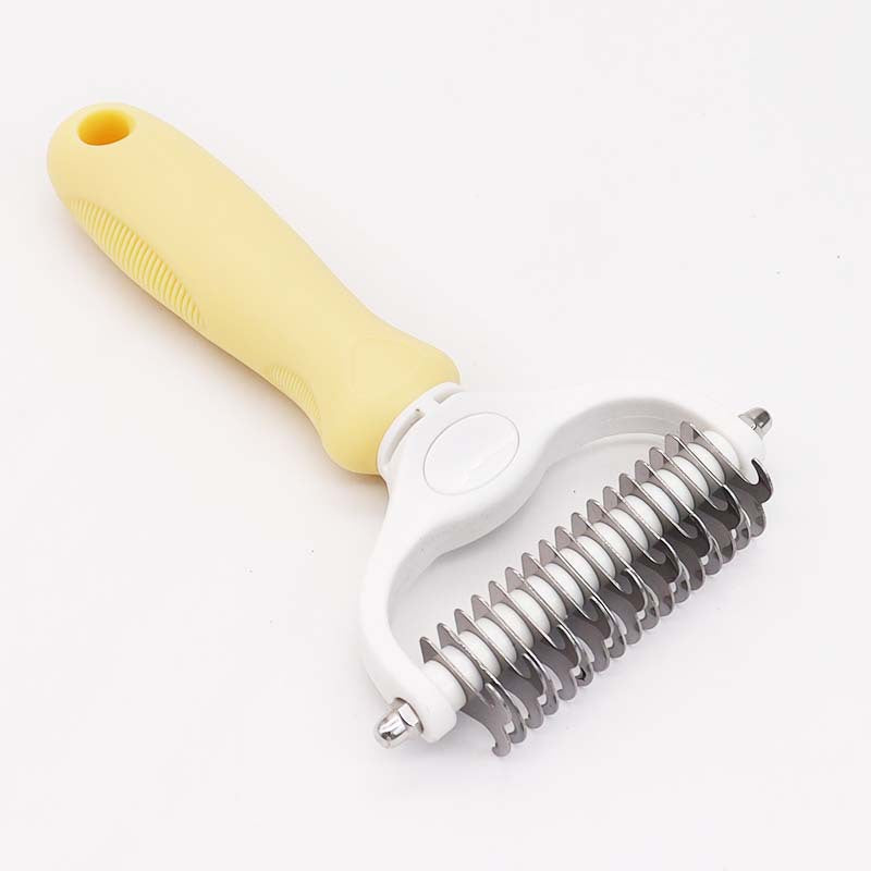 Amazon's Best-selling Pet Double-sided Knotting Comb Artifact Dog Cat Knotting Knife Rake Comb Grooming Comb Supplies