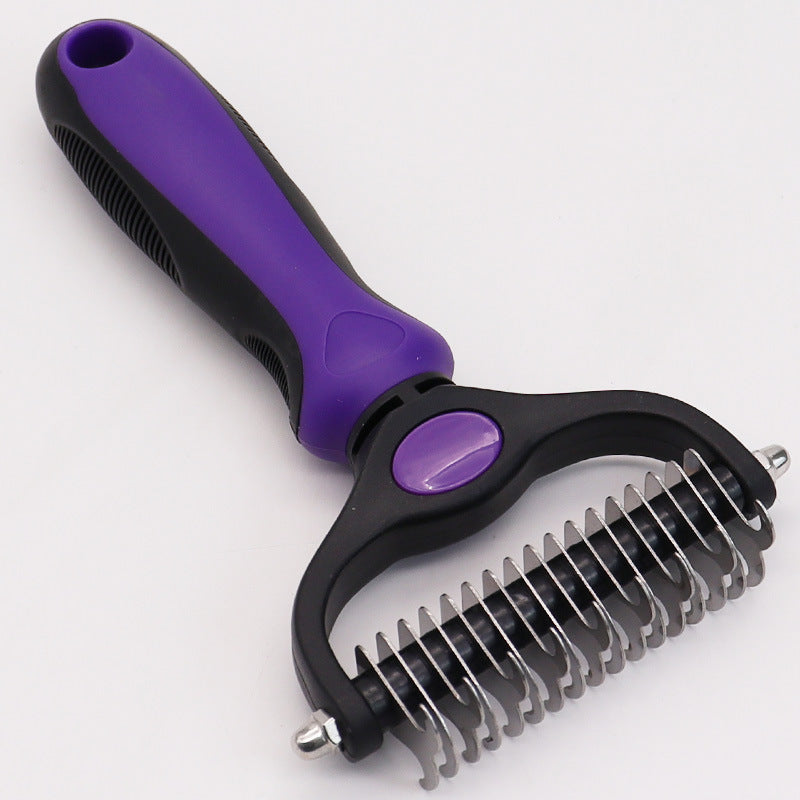 Amazon's Best-selling Pet Double-sided Knotting Comb Artifact Dog Cat Knotting Knife Rake Comb Grooming Comb Supplies