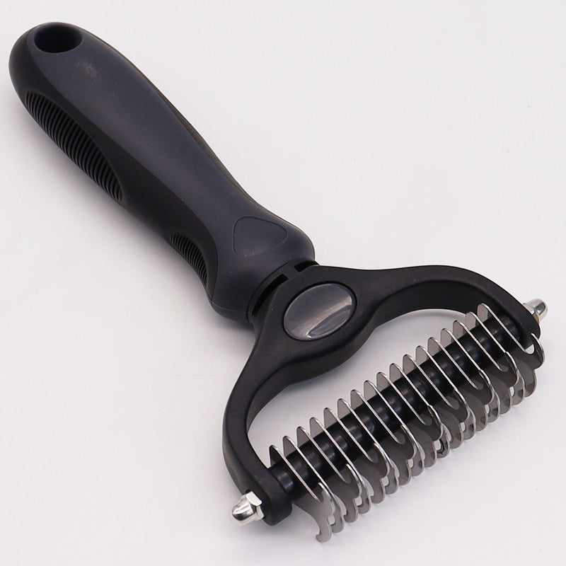 Amazon's Best-selling Pet Double-sided Knotting Comb Artifact Dog Cat Knotting Knife Rake Comb Grooming Comb Supplies