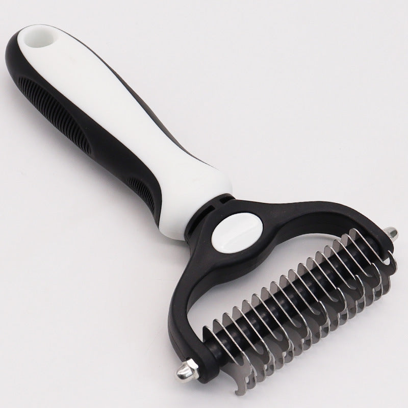 Amazon's Best-selling Pet Double-sided Knotting Comb Artifact Dog Cat Knotting Knife Rake Comb Grooming Comb Supplies