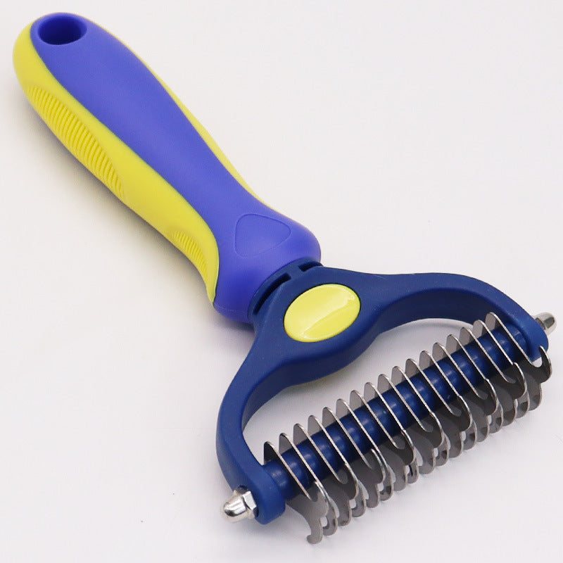 Amazon's Best-selling Pet Double-sided Knotting Comb Artifact Dog Cat Knotting Knife Rake Comb Grooming Comb Supplies