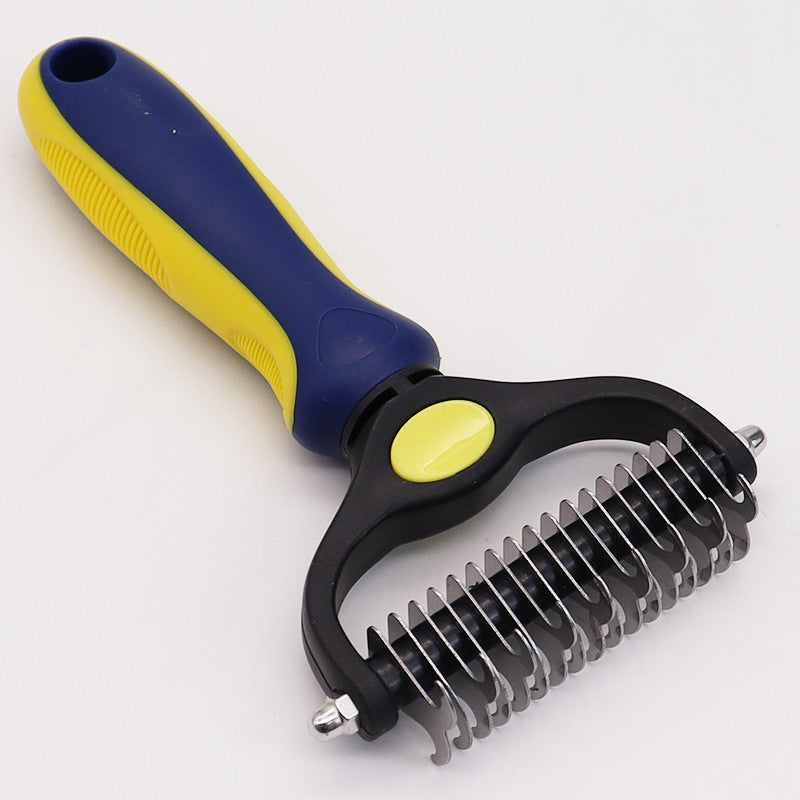 Amazon's Best-selling Pet Double-sided Knotting Comb Artifact Dog Cat Knotting Knife Rake Comb Grooming Comb Supplies